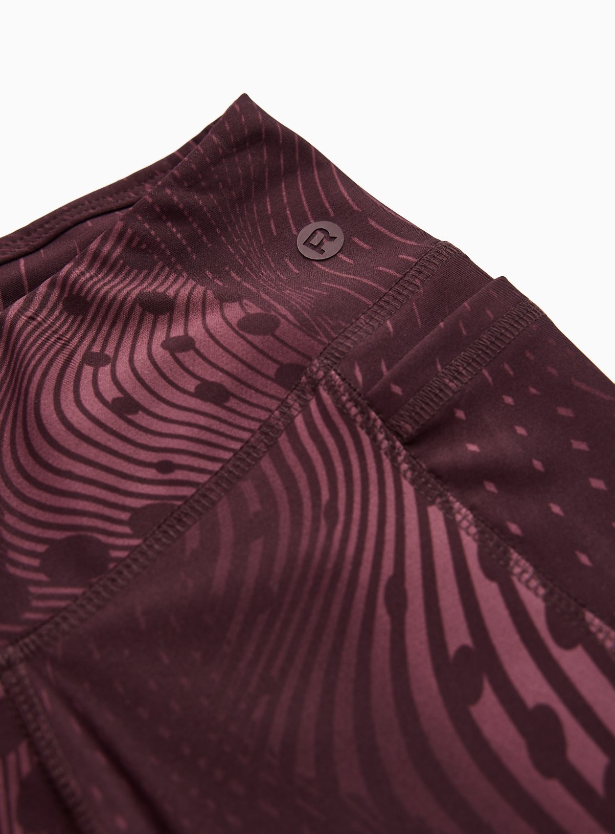 REAKTIV Dark Red Printed High Waisted Everyday Full Length Legging XXL - Image 2 thumbnail
